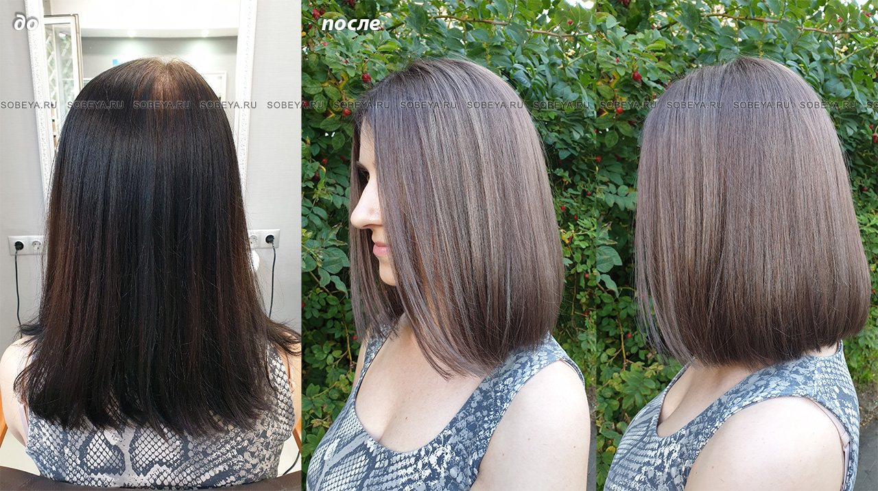 Покраска волос до и после (68 фото)